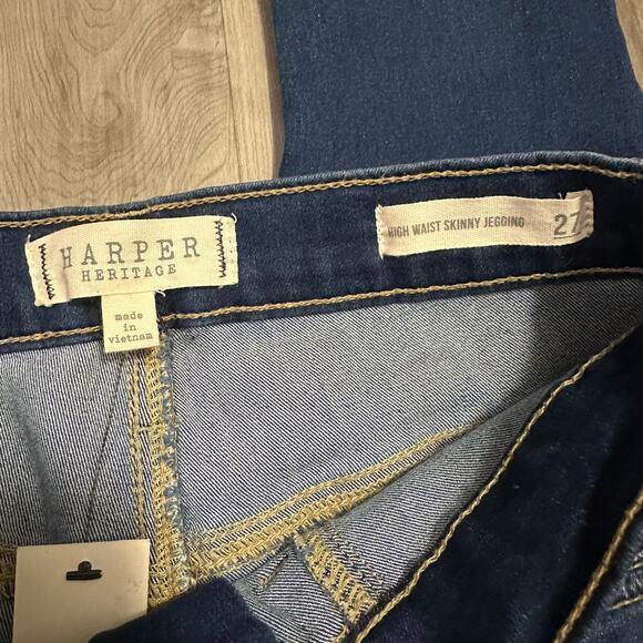 Harper Heritage‎ Women's Medium Wash High Rise Skinny Jeggings Size 27 NWT - Picture 3 of 6
